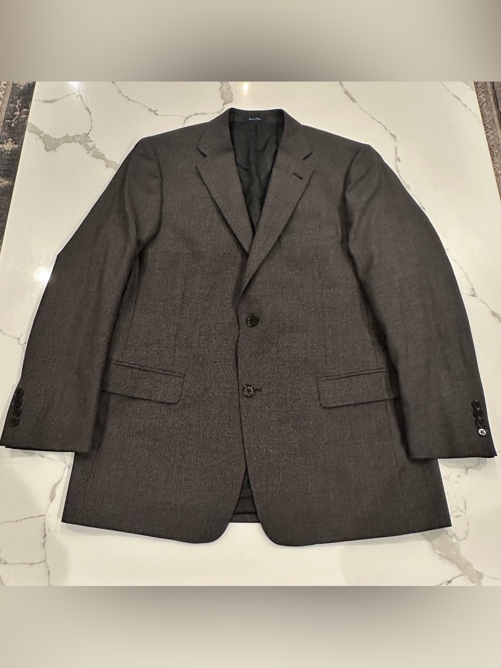 Turnbury Wool Sport Coat Suit Jacket Blazer 42R Gray Brown Houndstooth 2 Button
